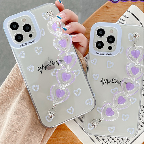 

Phone Case For Apple Back Cover iPhone 12 Pro Max 11 SE 2020 X XR XS Max 8 7 Shockproof Dustproof Heart Geometric Pattern TPU