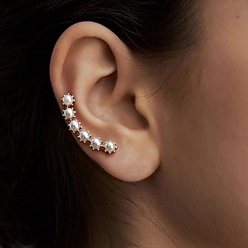 

Single Earring Classic Stylish Simple Elegant European Sweet Imitation Pearl Earrings Jewelry Gold For Wedding Party Evening Street Date Festival