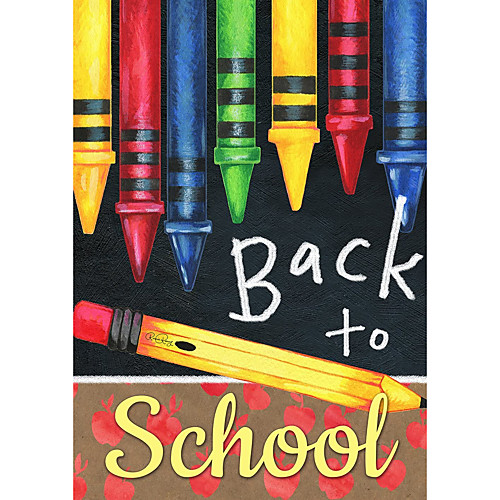 

Welcome Back to School Garden Flag Double Sided Outdoor Holidays Yard Flag Holidays Vertical Flags