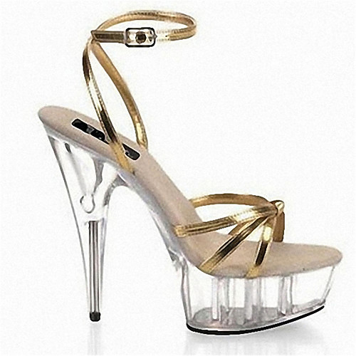 

Women's Unisex Sandals Pumps Round Toe Closed Toe Daily Beach PU Solid Colored Silver Gold