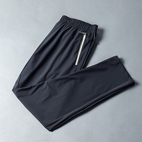 

Men's Joggers Athletic Bottoms Drawstring Ice Silk Winter Fitness Gym Workout Performance Running Training Breathable Quick Dry Soft Normal Sport Solid Colored Black Blue Gray / Micro-elastic