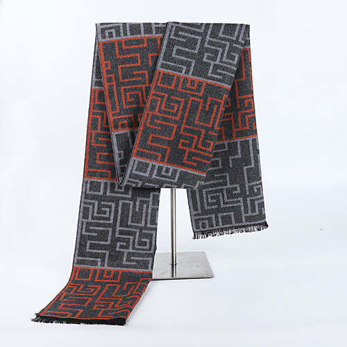 

Men's Rectangle Scarf Daily Wear As Per Picture Scarf Striped