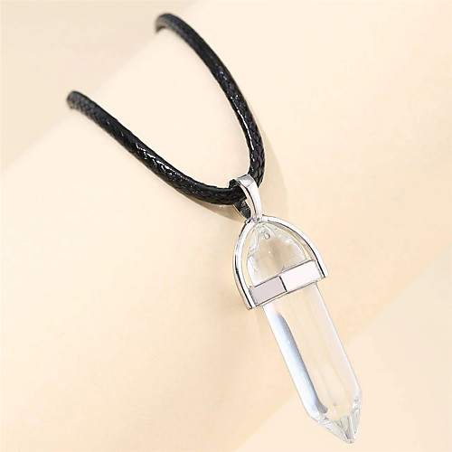 

Women's Clear Pendant Necklace Necklace Classic Friends Ethnic Romantic Classic Holiday Stone Alloy White 40 cm Necklace Jewelry 1pc For Christmas New Baby Formal Beach