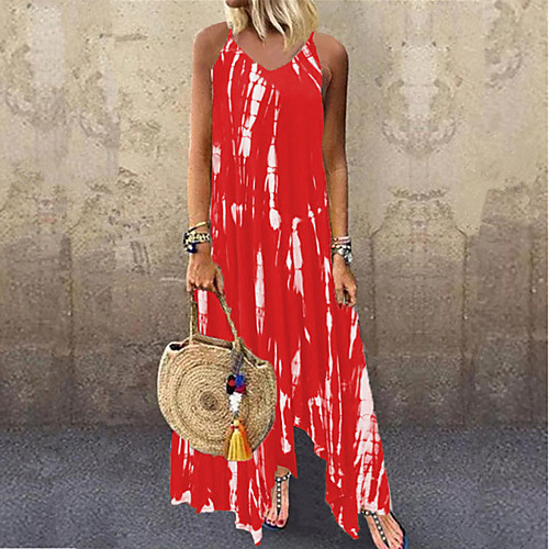 

Women's Strap Dress Maxi long Dress Black-brown Blue Yellow Green Sky Blue Orange Black Red Violet Sleeveless Multi Color Pocket Spring Summer Strap Casual 2021 S M L XL 2XL 3XL 4XL 5XL