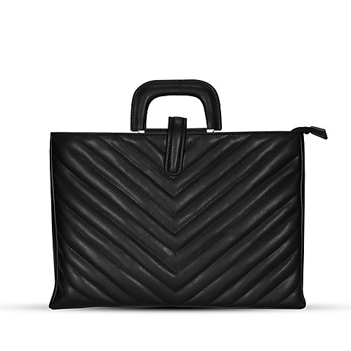 

12 Inch Laptop / 13.3 Inch Laptop / 14 Inch Laptop Sleeve / Shoulder Messenger Bag / Briefcase Handbags Leather Stripes for Women for Business Office for Travel Shock Proof