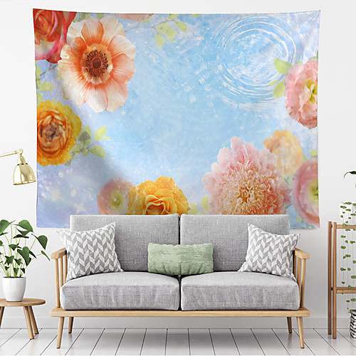 

Floral Wall Tapestry Art Decor Blanket Curtain Hanging Home Bedroom Living Room Decoration Polyester