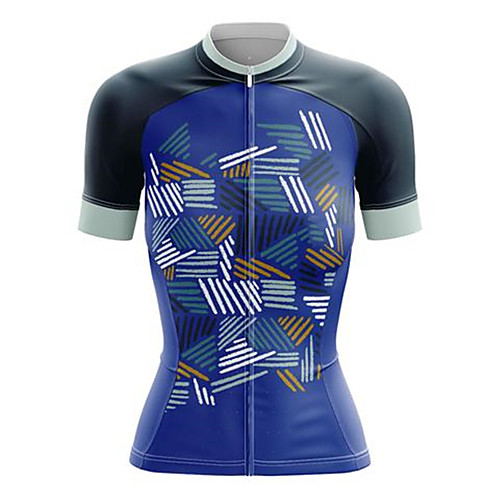 

21Grams Women's Short Sleeve Cycling Jersey Summer Spandex Black / Blue Bike Top Mountain Bike MTB Road Bike Cycling Moisture Wicking Sports Clothing Apparel / Stretchy / Athleisure