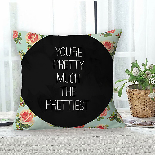 

Slogan Double Side Cushion Cover 1PC Soft Decorative Square Throw Pillow Cover Cushion Case Pillowcase for Bedroom Livingroom Superior Quality Machine Washable Outdoor Cushion for Sofa Couch Bed Chair