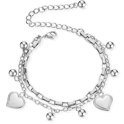 

CUSTZ Titanium Multi-layer Bracelet Love fashion Bracelet for Women and Girls (js000061)