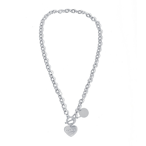 

Women's Men's Pendant Necklace Classic Heart Simple Trendy Hip Hop Alloy Silver Gold 42 cm Necklace Jewelry 1pc For Party Evening Sport Gift Engagement Festival