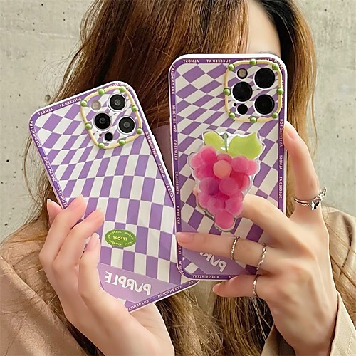 

Phone Case For Apple Back Cover iPhone 12 Pro Max 11 SE 2020 X XR XS Max 8 7 Shockproof Dustproof with Stand Geometric Pattern TPU