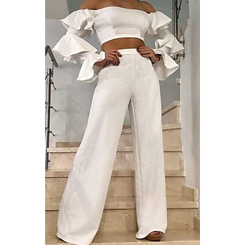 

Women's Casual 2021 White Jumpsuit Solid Color