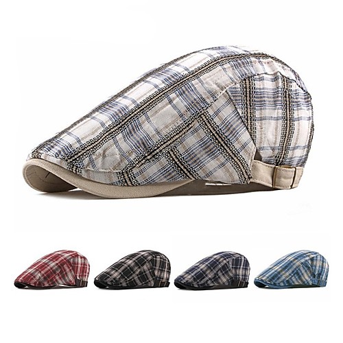 

Men's Protective Hat Party Dailywear Classic Retro Color Block Black Hat