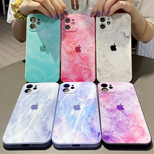 

Phone Case For Apple Back Cover iPhone 12 Pro Max 11 SE 2020 X XR XS Max 8 7 Shockproof Dustproof Color Gradient Graphic TPU