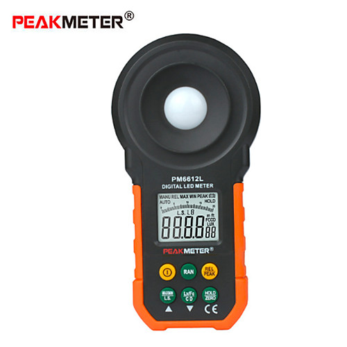 

PEAKMETER PM6612L Illuminometer LCD Digital Analog Bar Lux Meter 20-200000 lux Handheld Light Meter for LED Light Measuring