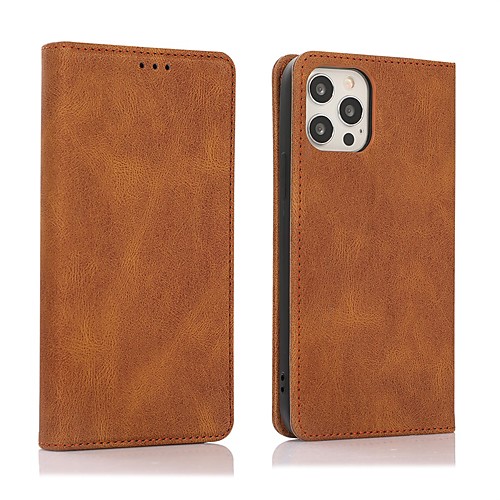 

Phone Case For Apple Full Body Case Wallet Card iPhone 12 Pro Max 11 SE 2020 X XR XS Max 8 7 Wallet Shockproof Dustproof Solid Colored PU Leather
