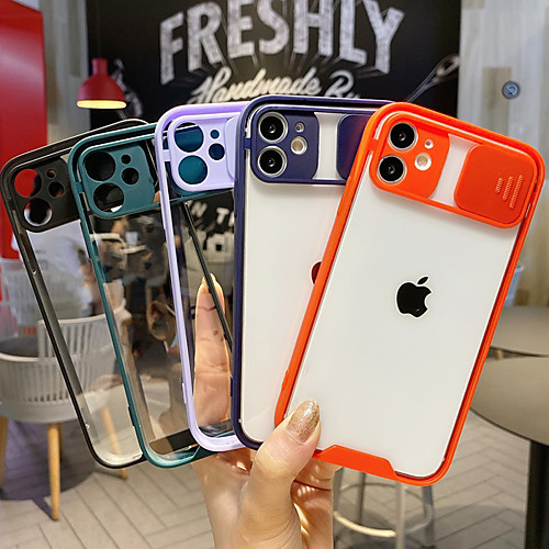 

Phone Case For Apple Back Cover iPhone 12 Pro Max 11 SE 2020 X XR XS Max 8 7 6 Shockproof Dustproof Transparent Solid Colored Acrylic