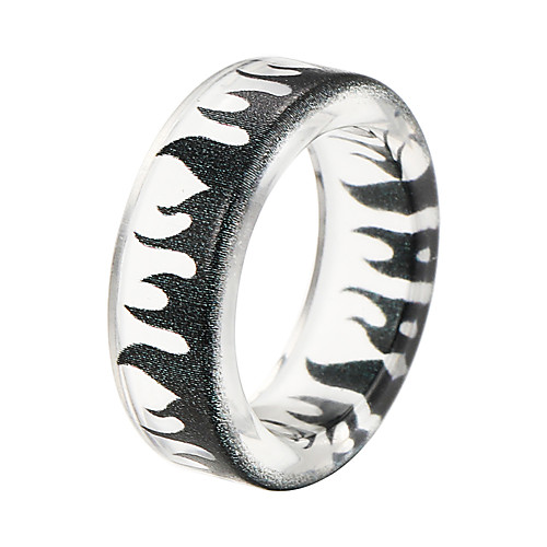 

Ring Transparent Gray Resin Stylish Simple Vintage 1pc One Size