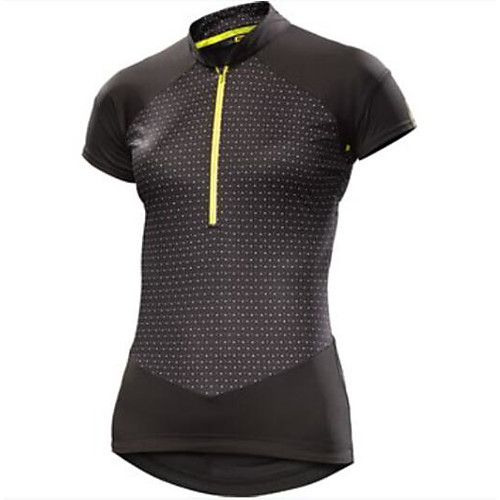

CAWANFLY Women's Short Sleeve Cycling Jersey Summer Black Bike Tracksuit Jersey Top Road Bike Cycling Quick Dry Sports Clothing Apparel / Micro-elastic