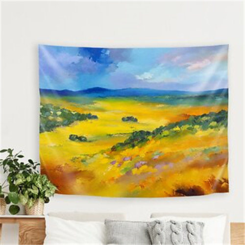 

Oil Painting Style Wall Tapestry Art Decor Blanket Curtain Hanging Home Bedroom Living Room Decoration