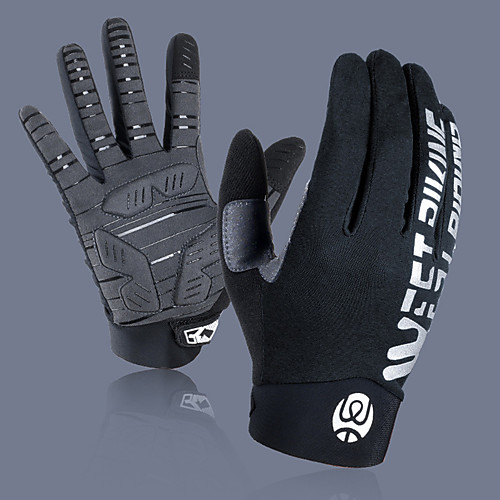 

Bike Gloves / Cycling Gloves Touch Gloves Reflective Warm Quick Dry Wearable Full Finger Gloves Sports Gloves Lycra Blue Grey Black for Adults' Outdoor Exercise Cycling / Bike