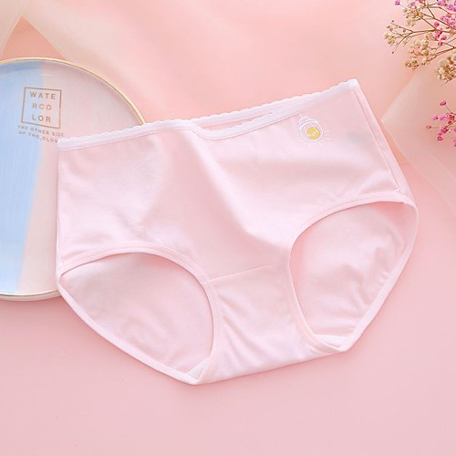 

Women's Lace Briefs Underwear Mid Waist Cotton Blue M