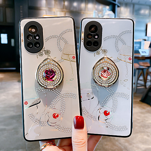

Phone Case For Huawei Back Cover Nova 8 Pro Nova 8 P40 P40 Pro Mate 40 Mate 40 Pro P30 P30 Pro Nova 7 5G Mate 30 Shockproof Dustproof Geometric Pattern Glitter Shine TPU