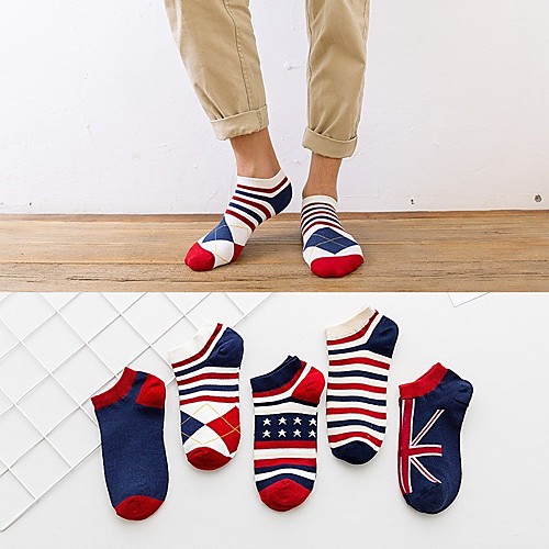 

Men's Socks Mixed Color / Sports and Outdoors Socks Medium Athleisure Multi color 5 Pairs