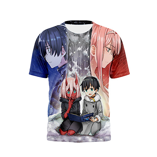 

Inspired by Darling in the Franxx Cosplay Anime Cartoon 100% Polyester Print 3D Harajuku Graphic T-shirt For Women's / Men's