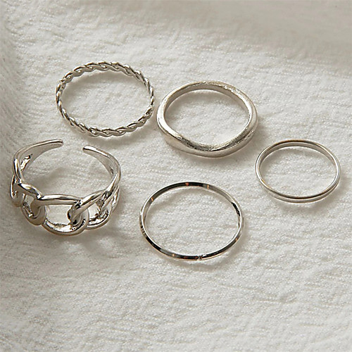 

Ring Classic Silver Alloy European Trendy Cute 1 set One Size / Women's