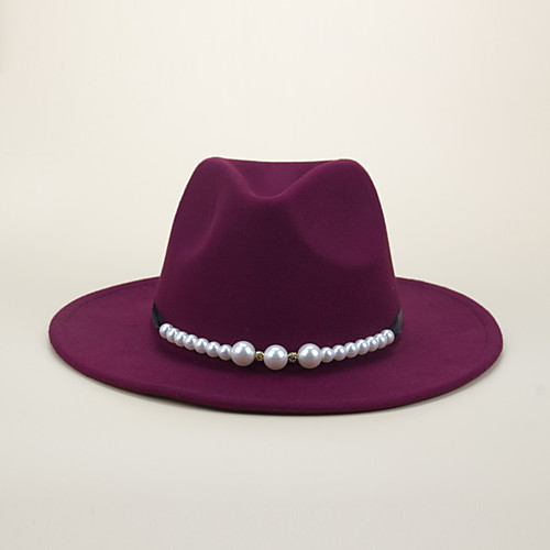 

Women's Bucket Hat Dailywear Festival Seed Pearls Bow Solid Color Wine Beige Hat / Coffee / Black / Red / Blue / Green