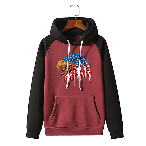 

Men's Hoodie Print Print Daily Hot Stamping Streetwear Hoodies Sweatshirts Wine Red Light Grey Dark Gray