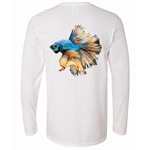 

CAWANFLY Men's Fishing Shirt Outdoor Long Sleeve UPF50 UV Protection Quick Dry Lightweight Breathable Top Autumn / Fall Spring Summer Athleisure Fishing Camping & Hiking White / Micro-elastic