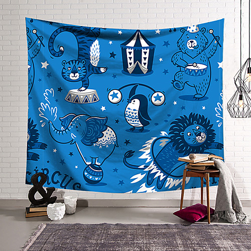 

Circus Animals Wall Tapestry Art Decor Blanket Curtain Hanging Home Bedroom Living Room Decoration Polyester