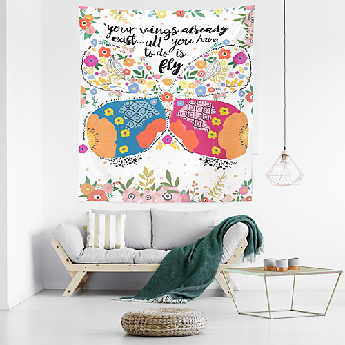 

Butterfly Wall Tapestry Art Decor Blanket Curtain Hanging Home Bedroom Living Room Decoration Polyester