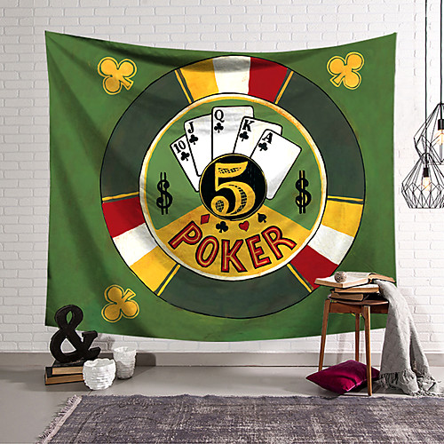 

Poker Card Wall Tapestry Art Decor Blanket Curtain Hanging Home Bedroom Living Room Decoration Polyester