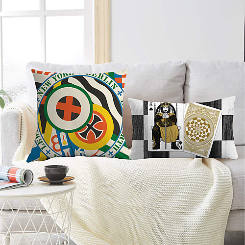 

Poker Card Double Side Cushion Cover 2PC Soft Decorative Square Throw Pillow Cover Cushion Case Pillowcase for Bedroom Livingroom Superior Quality Machine Washable Outdoor Indoor Cushion for Sofa Couch Bed Chair