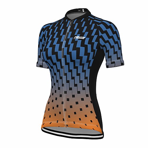 

21Grams Women's Short Sleeve Cycling Jersey Summer Spandex Blue Gradient Bike Top Mountain Bike MTB Road Bike Cycling Quick Dry Moisture Wicking Sports Clothing Apparel / Stretchy / Athleisure