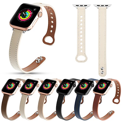 

Smart Watch Band for Apple iWatch 1 pcs Classic Buckle Leather Loop Genuine Leather Replacement Wrist Strap for Apple Watch Series SE / 6/5/4/3/2/1