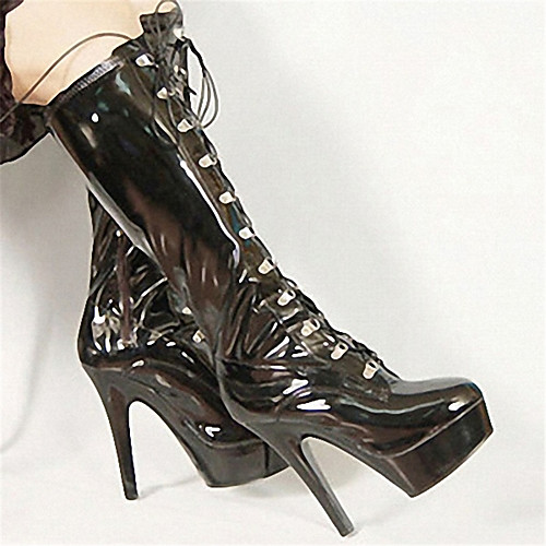 

Women's Boots Pumps Round Toe Closed Toe Crotch High Boots Daily Beach PU Solid Colored Red Black Light Pink / Over The Knee Boots