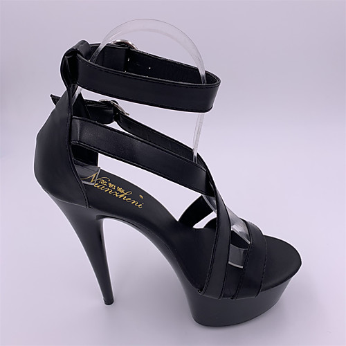 

Women's Unisex Sandals Pumps Round Toe Closed Toe Daily Beach PU Solid Colored Black