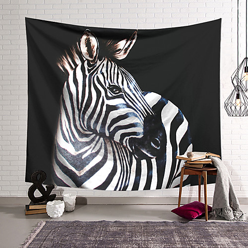 

Animal Zebra Wall Tapestry Art Decor Blanket Curtain Hanging Home Bedroom Living Room Decoration Polyester