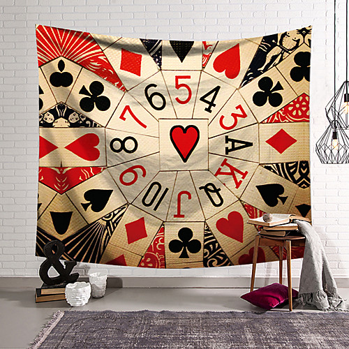 

Poker Card Wall Tapestry Art Decor Blanket Curtain Hanging Home Bedroom Living Room Decoration Polyester