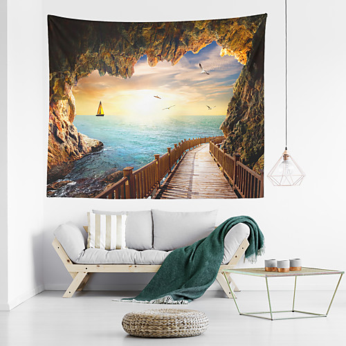 

Landscape Wall Tapestry Art Decor Blanket Curtain Hanging Home Bedroom Living Room Decoration Polyester