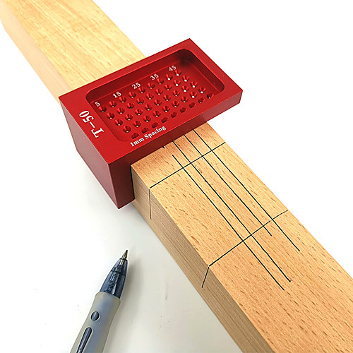 

T50 Woodworking Ruler, Hole Ruler, Aluminum Alloy T-Shaped Ruler, Woodworking Ruler, Mini Ruler