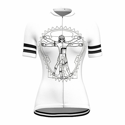 

21Grams Women's Short Sleeve Cycling Jersey Summer Spandex White Bike Top Mountain Bike MTB Road Bike Cycling Quick Dry Moisture Wicking Sports Clothing Apparel / Stretchy / Athleisure