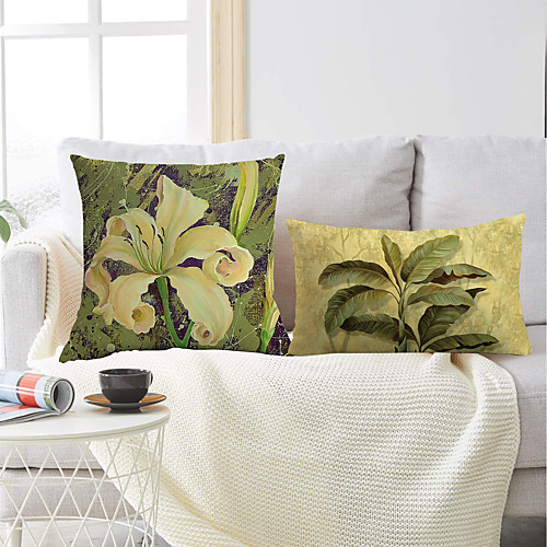 

Floral Double Side Cushion Cover 2PC Soft Decorative Square Throw Pillow Cover Cushion Case Pillowcase for Bedroom Livingroom Superior Quality Machine Washable Outdoor Indoor Cushion for Sofa Couch Bed Chair