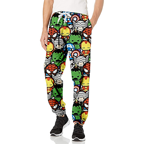 

Men's Fashion Athleisure Outdoor Sports Casual Daily Pants Sweatpants Pants Graphic Prints Full Length Drawstring Print Rainbow