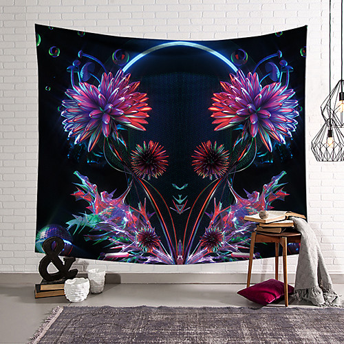 

Flower Portrait Wall Tapestry Art Decor Blanket Curtain Hanging Home Bedroom Living Room Decoration Polyester