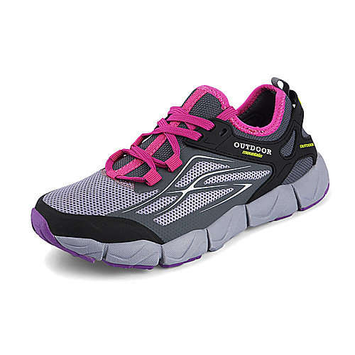 

Women's Trainers Athletic Shoes Flat Heel Round Toe Athletic Outdoor Mesh Solid Colored Purple Light Grey